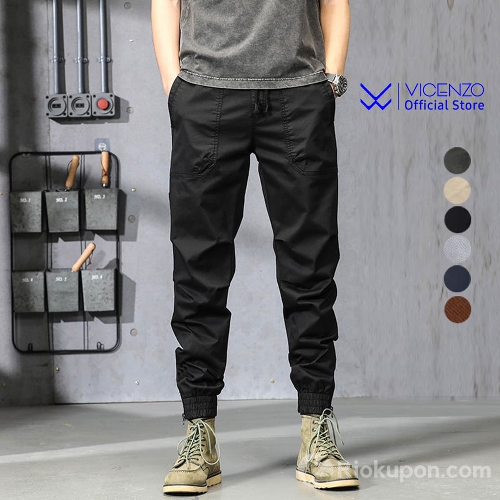 Quần Jogger Kaki Vicenzo chất vải kaki cao cấp, thiết kế trẻ trung