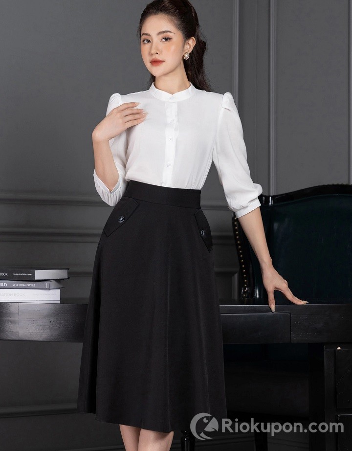 Áo sơ mi nữ NK Fashion NKSM2205008 thiết kế tay bồng
