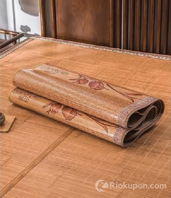 Chiếu trúc tăm nâu vân gỗ mát mẻ, sang trọng