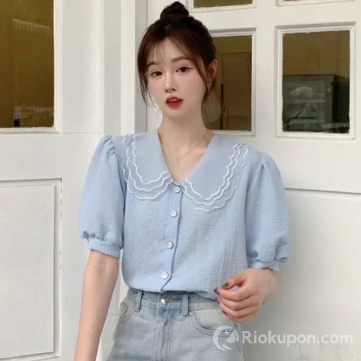 Áo cánh voan mùa hè phong cách Hàn Quốc Luxqlo