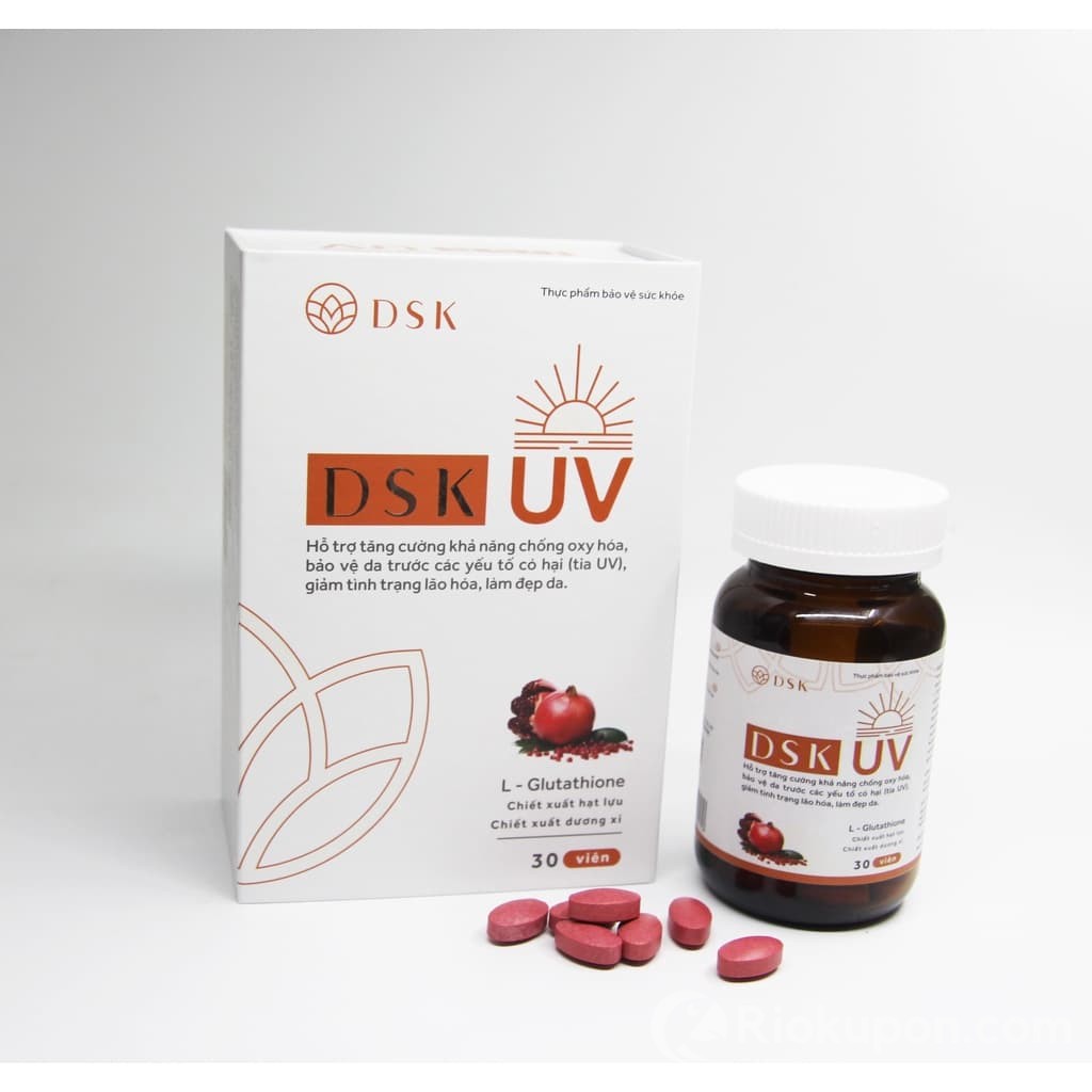 Viên uống chống nắng DSK UV thành phần lựu đỏ