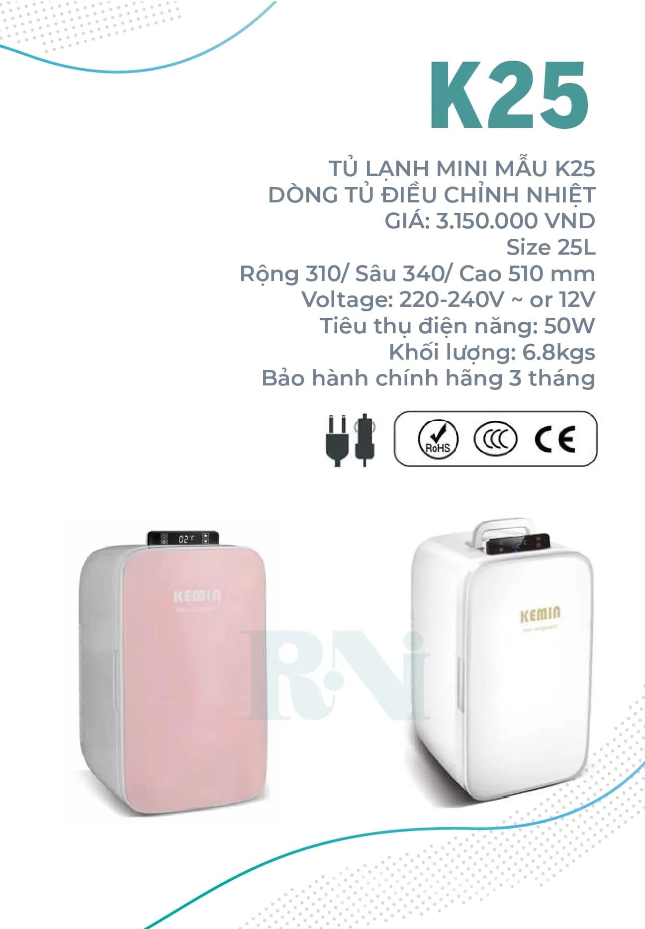 Tủ lạnh Kemin K25 25L