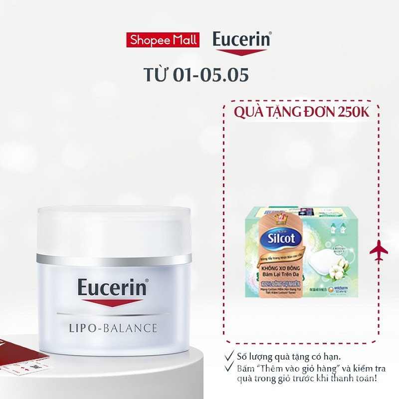 Kem dưỡng ẩm Eucerin Lipo Balance cho da khô 50ml