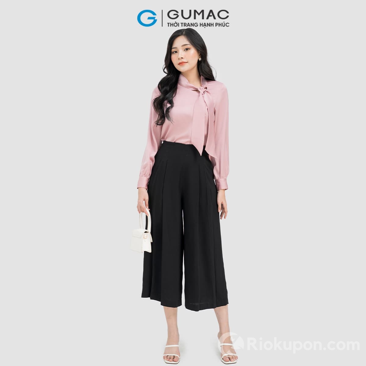 Quần culottes phối ly Gumac giảm giá Lazada Sale 5-5