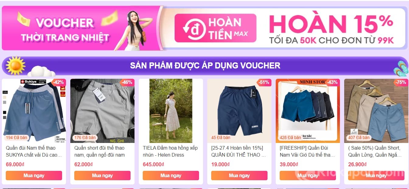 Banner Lazada Sale 5-5 khuyến mãi thời trang lớn