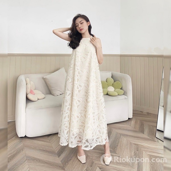 Váy yếm nữ maxi pastel form suông - Linly Store