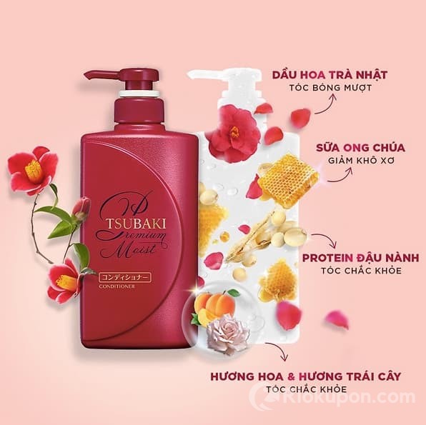 Dầu gội Tsubaki dưỡng ẩm sâu cho tóc bóng mượt
