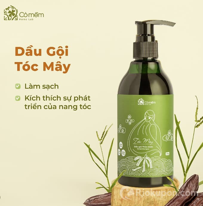 Dầu gội Cỏ Mềm thảo dược cho tóc mềm mượt