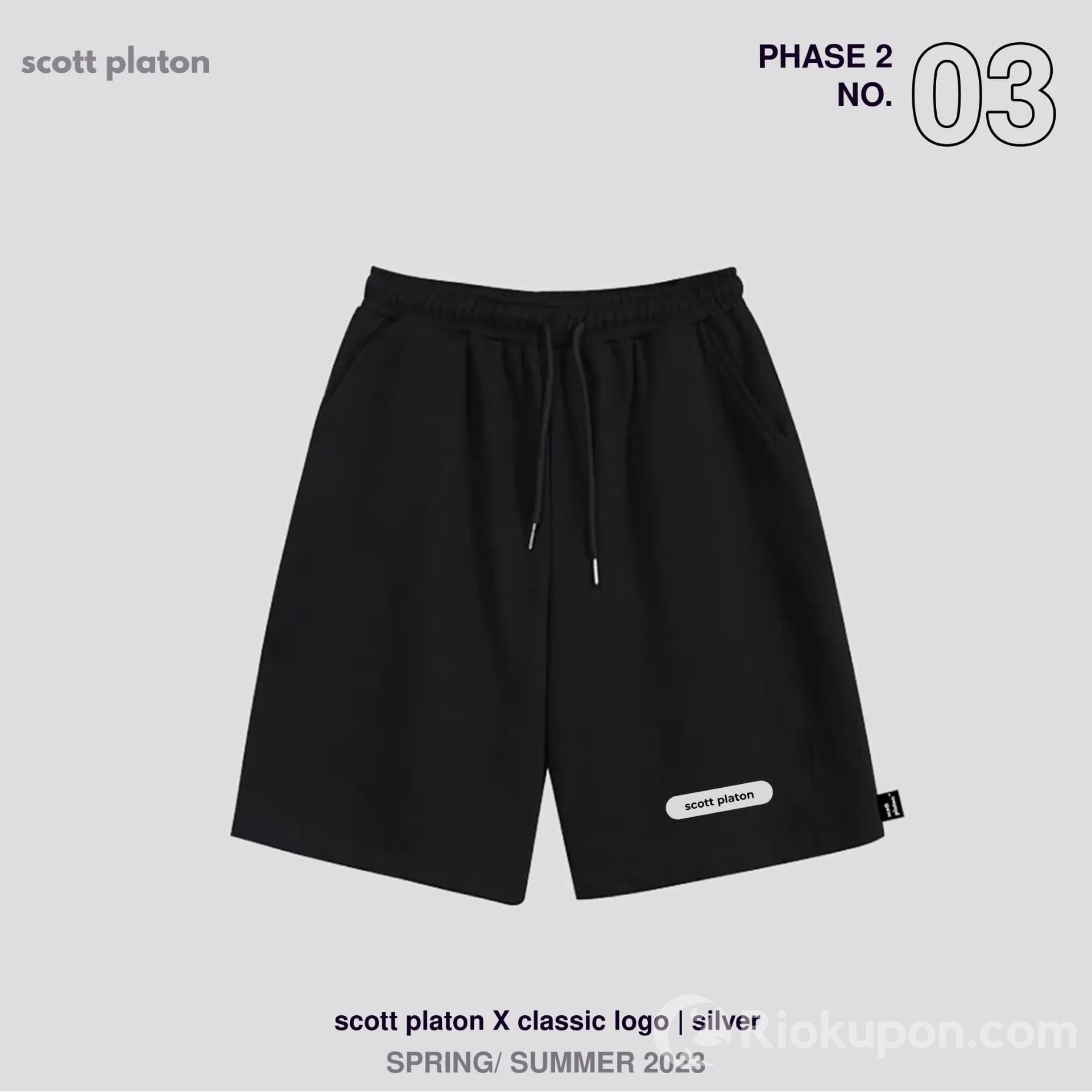Quần thun Scott Platon Classic logo thêu chất liệu cotton