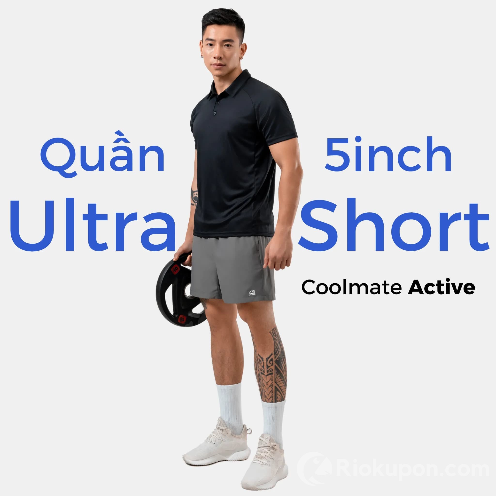 Quần thể thao nam ULTRA SHORT chất liệu polyester nhanh khô