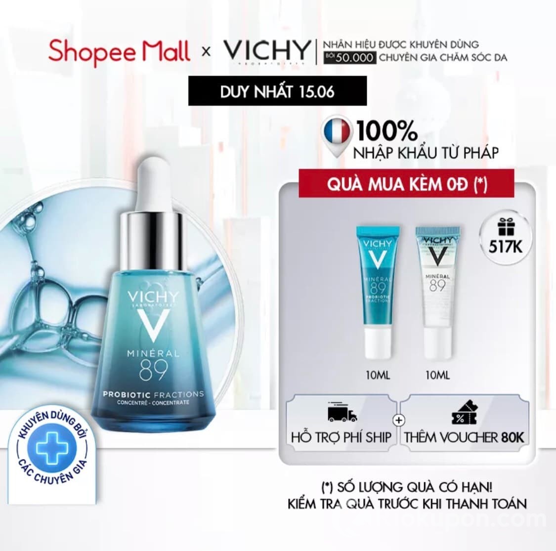 Tinh chất giải cứu da stress Vichy Mineral 89 Probiotic Fractions