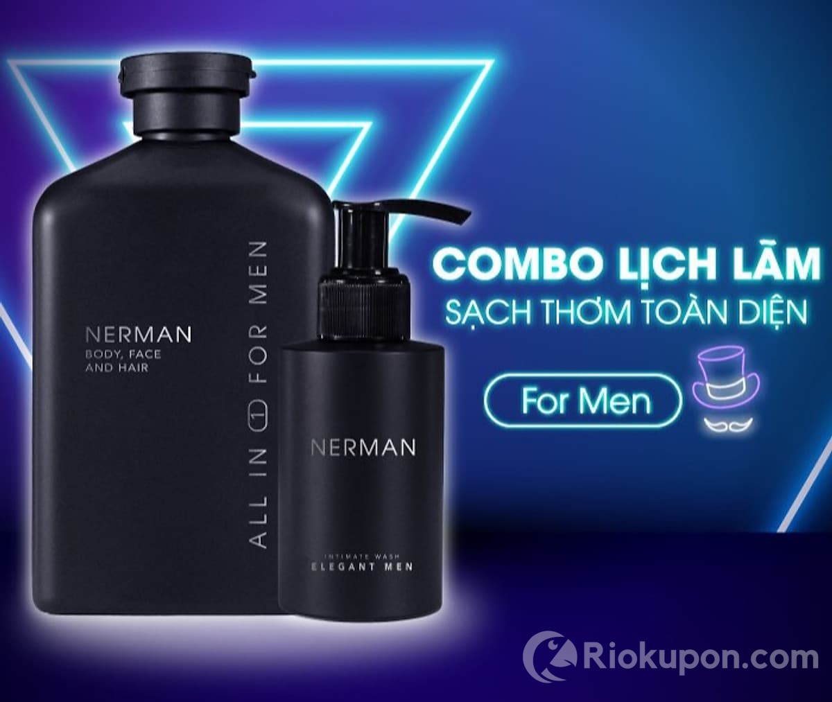 Combo lịch lãm Nerman sữa tắm gội 3 in 1 hương nước hoa