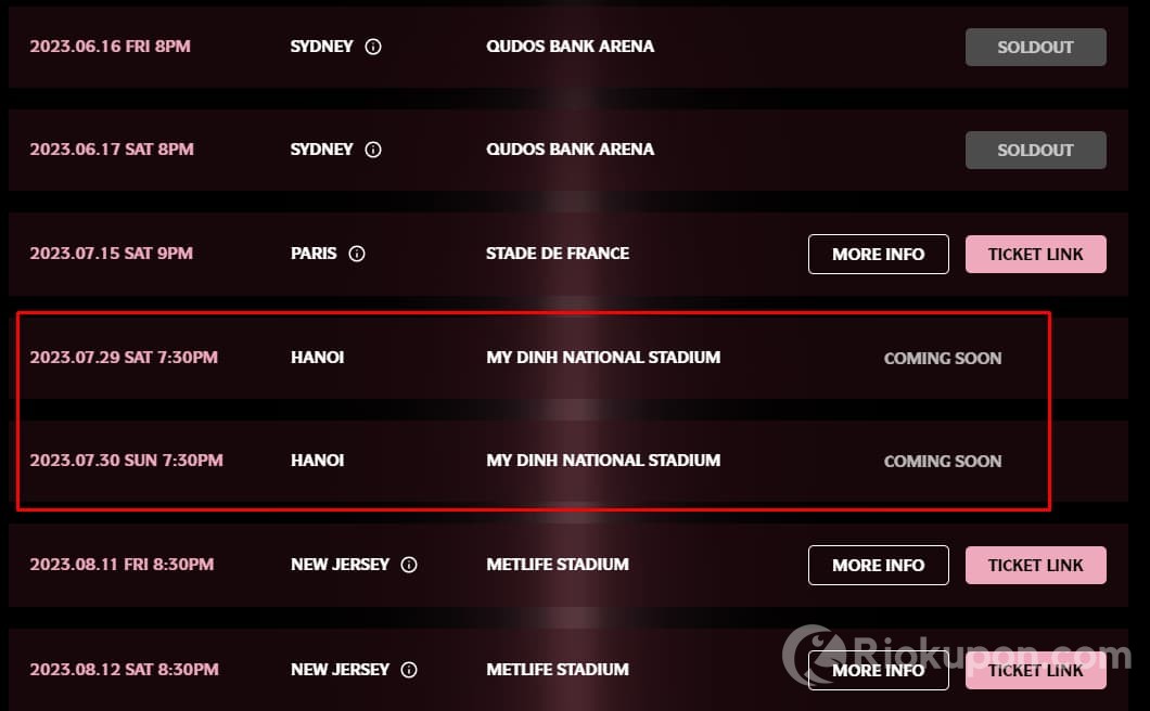 Các bước mua vé concert Blackpink uy tín
