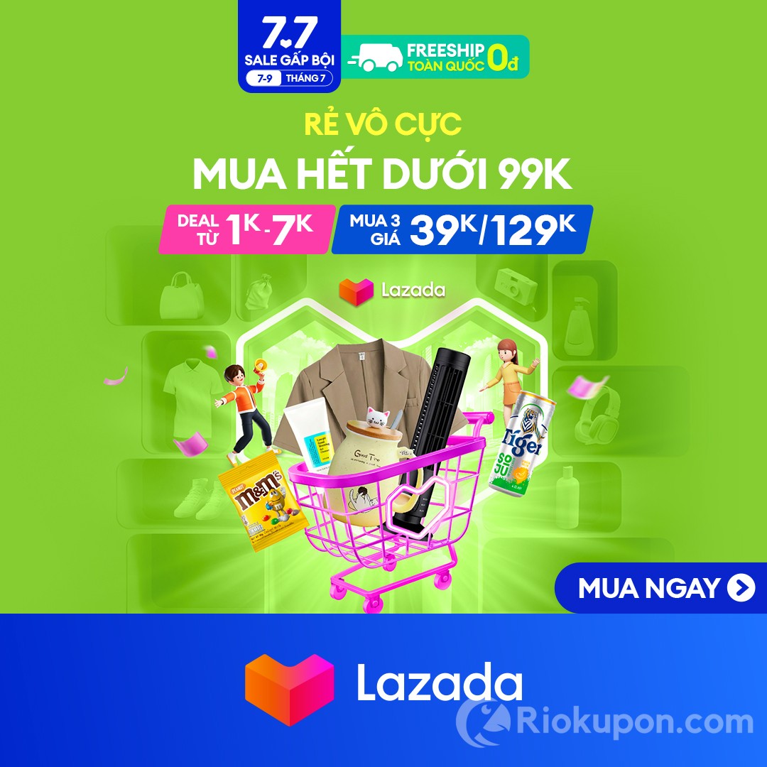 Rẻ vô cực Lazada sale 7.7