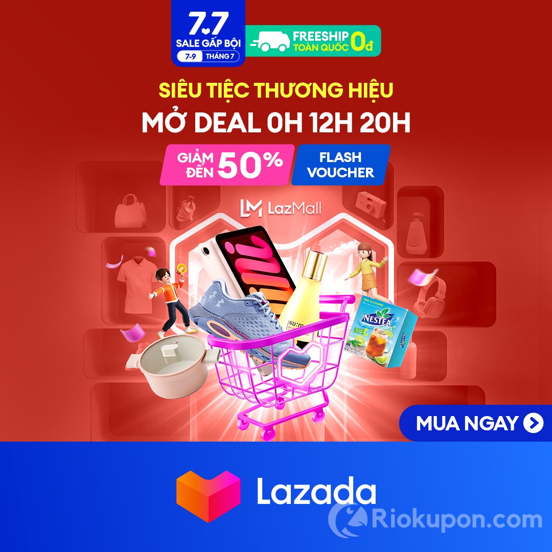 Siêu tiệc thương hiệu Lazada sale 7.7