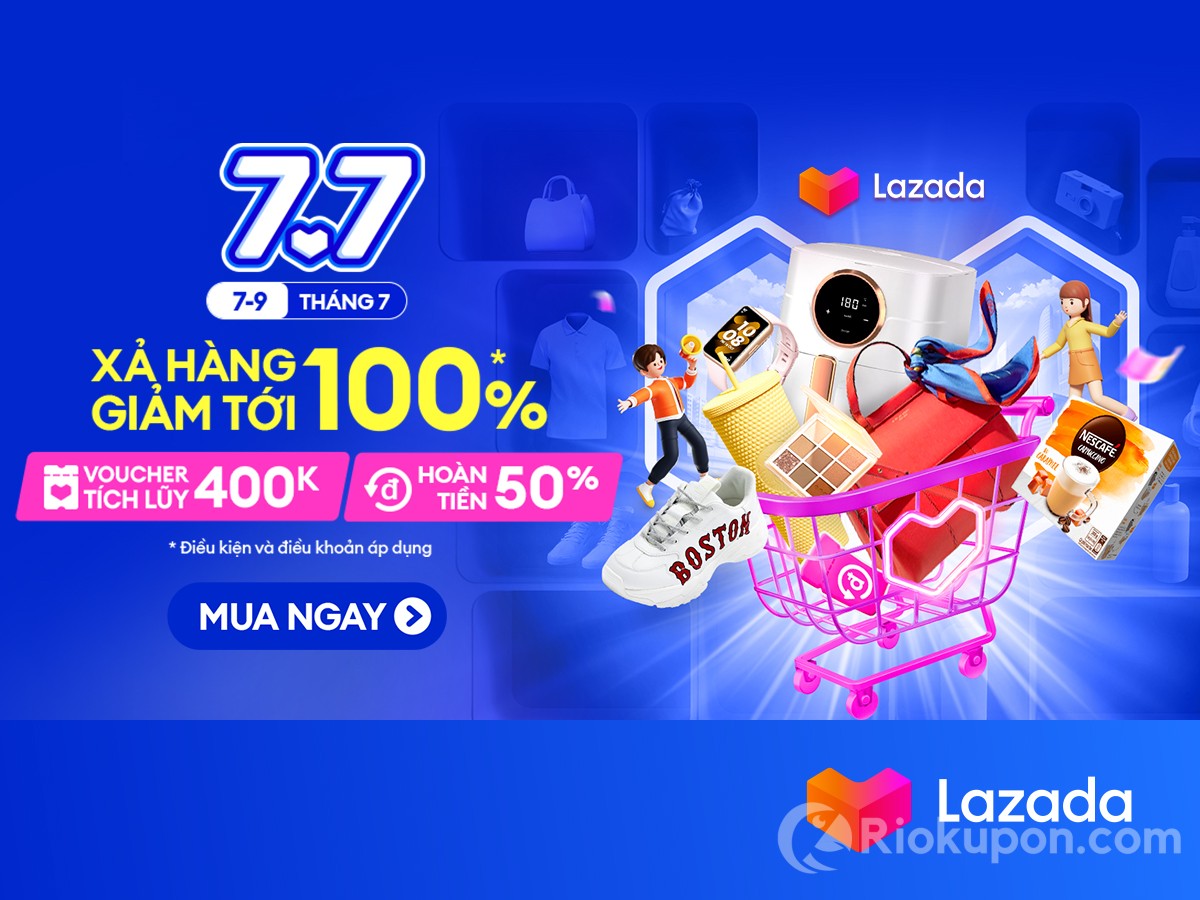 Lazada sale 7.7: Nổ ngày đôi – Cháy sale hè