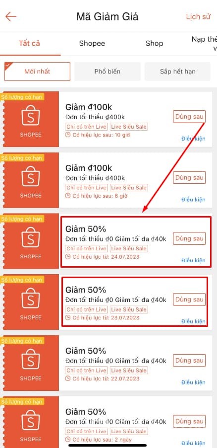 Tổng hợp full voucher Shopee live siêu sale mỗi ngày