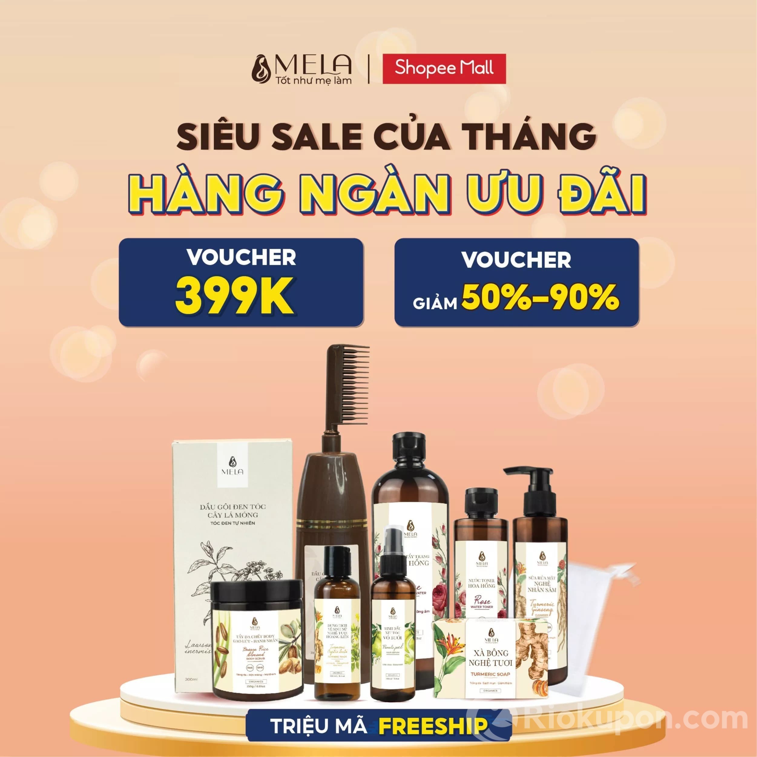 Thương hiệu Mela trong Shopee Sale 25.7
