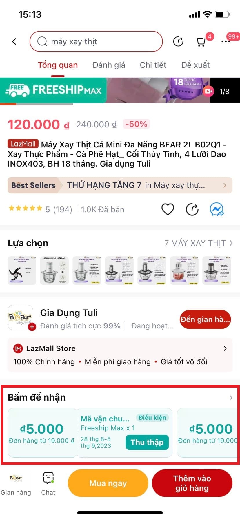 Cách nhập mã freeship Lazada khi thanh toán