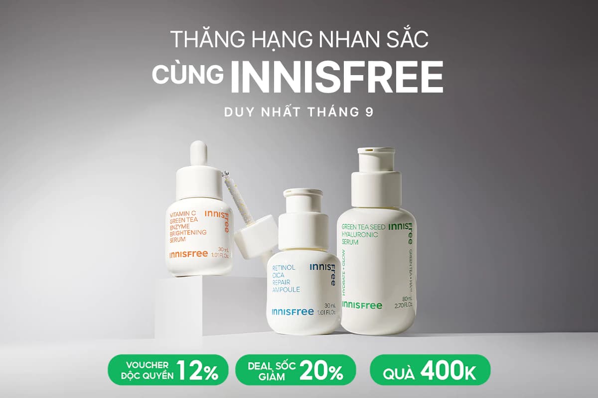 Thương hiệu Innnisfree tham gia Shopee 25.9