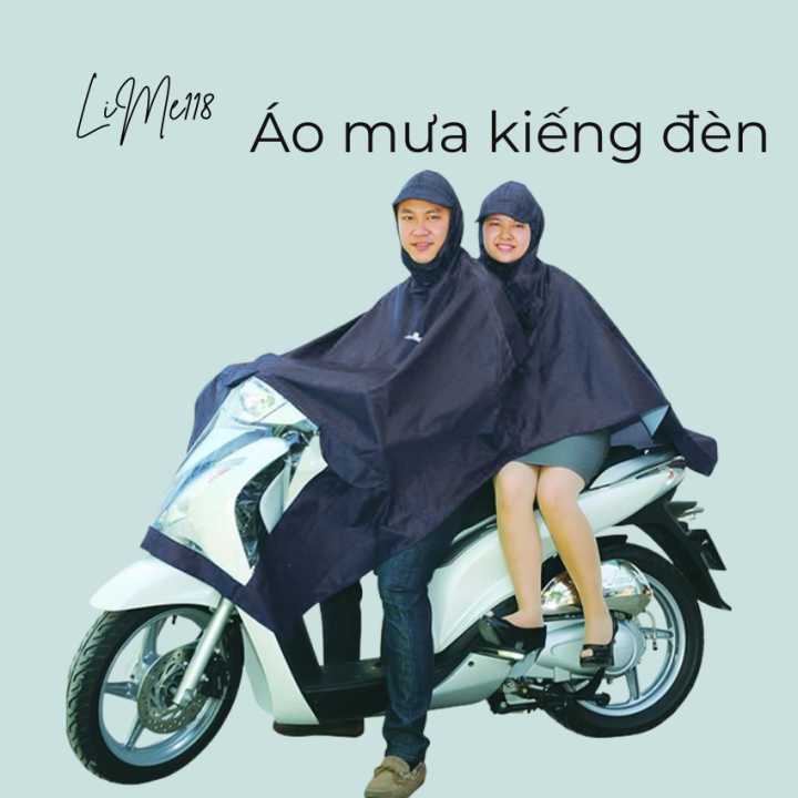Áo mưa trong suốt 2 đầu vải dù vân cá