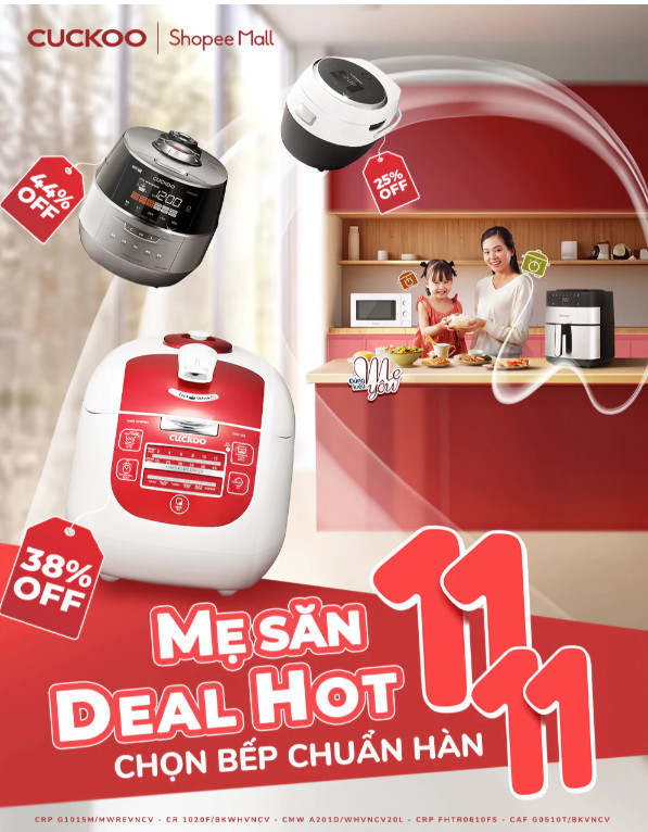 CUCKOO nồi cơm điện sale 11.11