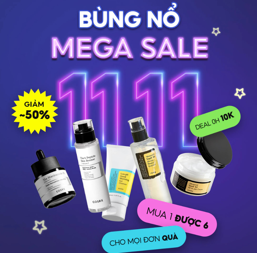 Cosrx mỹ phẩm sale 11.11