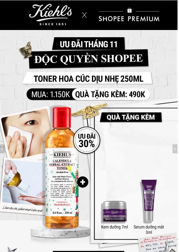 Sản phẩm Kiehl's trong Black Friday