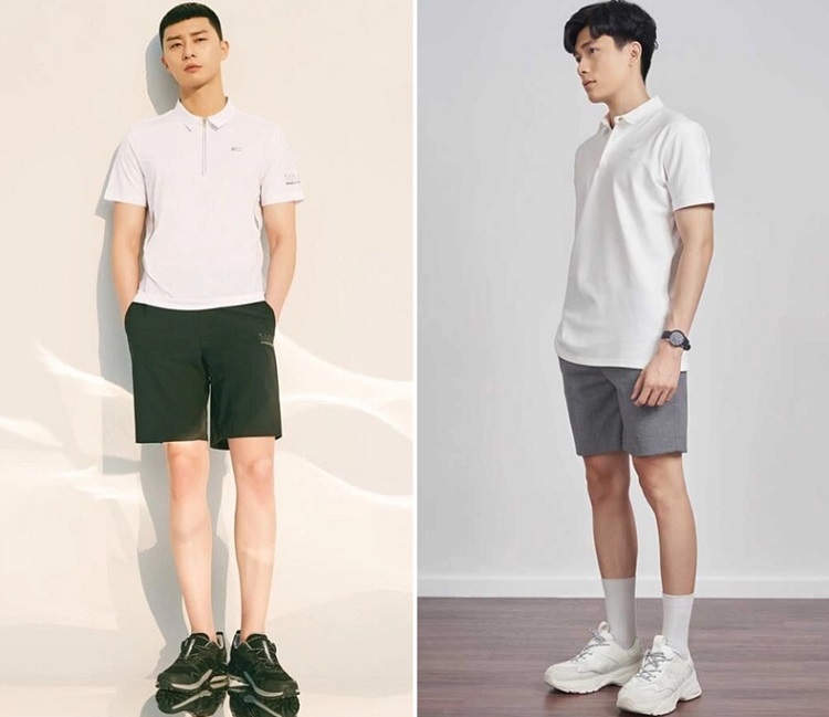 Gợi ý phối đồ áo Polo và quần short cho nam ngày Tết