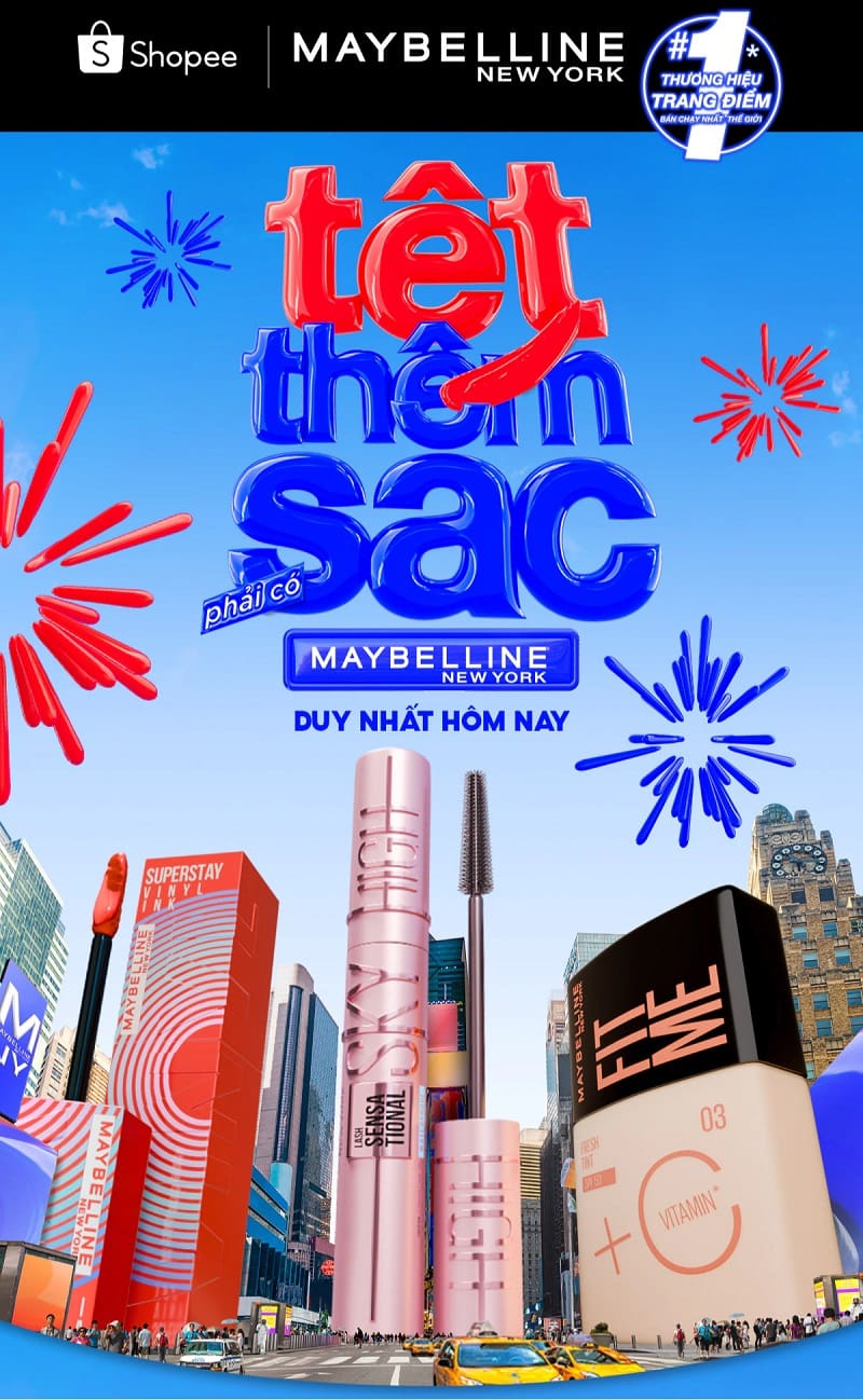 Mỹ phẩm Maybelline khuyến mãi Shopee