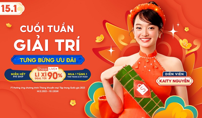 Shopee Tết Siêu Sale: Lì Xì 90% + Miễn Hết Phí Ship + Mua 1 Tặng 1