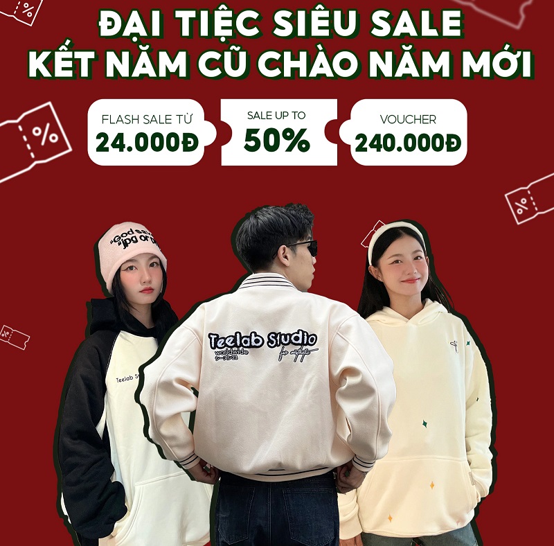 Thời trang Teelab khuyến mãi Tết