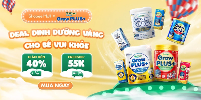 Sữa Nutifood GrowPLUS khuyến mãi