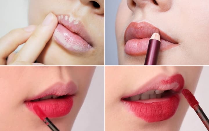 Hướng dẫn dưỡng môi trước khi đánh son đỏ Tết 2024