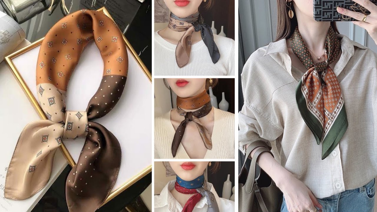 Phối trang phục Tết với khăn lụa ngắn buộc cổ choker