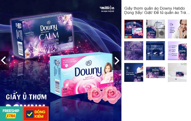 Giấy thơm quần áo Downy Hatido