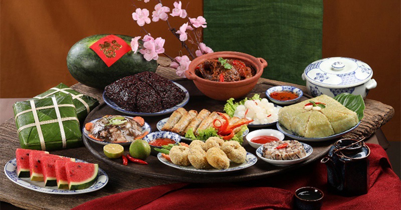 Hình ảnh mâm cỗ cúng ngày Tết truyền thống