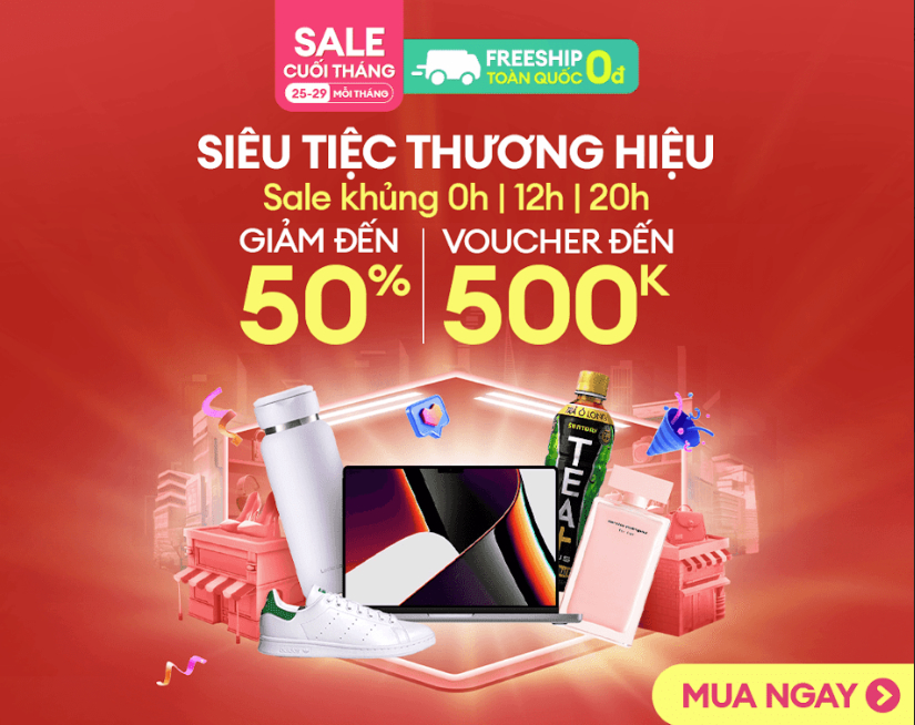Ảnh minh họa các gói ưu đãi Lazada sale 25-29.2