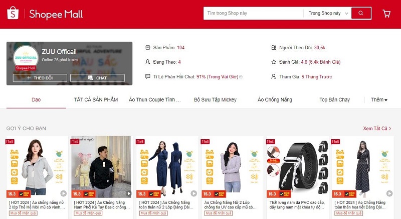 Áo chống nắng ZUU Official thiết kế tối giản