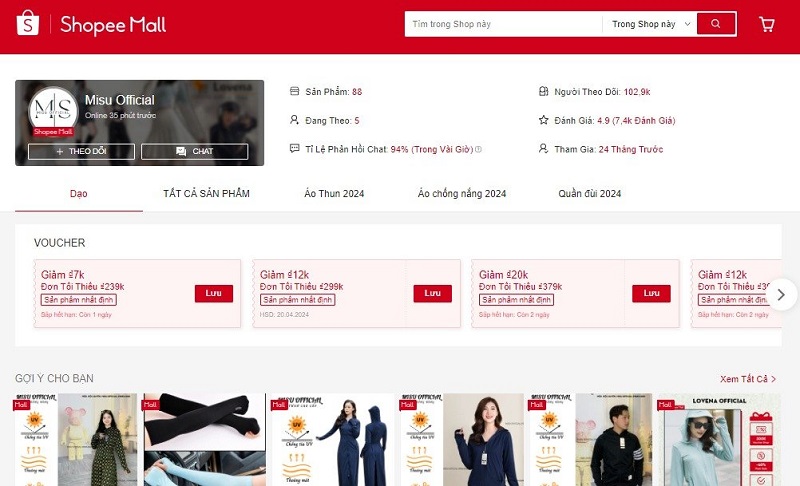 Áo chống nắng Misu Official thiết kế cho nữ