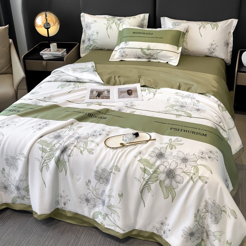 Bộ chăn ga gối lụa thái nhập khẩu cao cấp