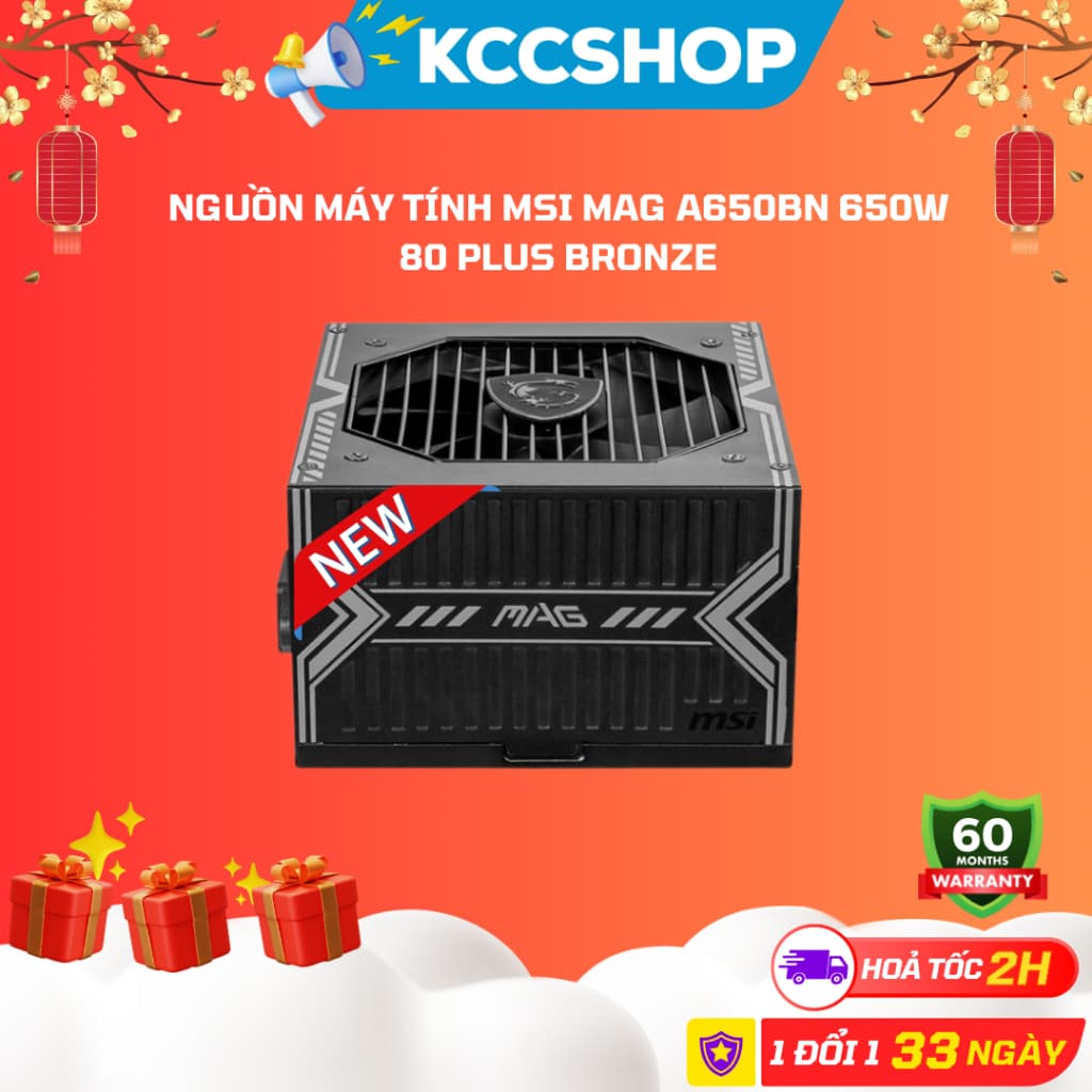 Nguồn máy tính MSI MAG A650BN 650W