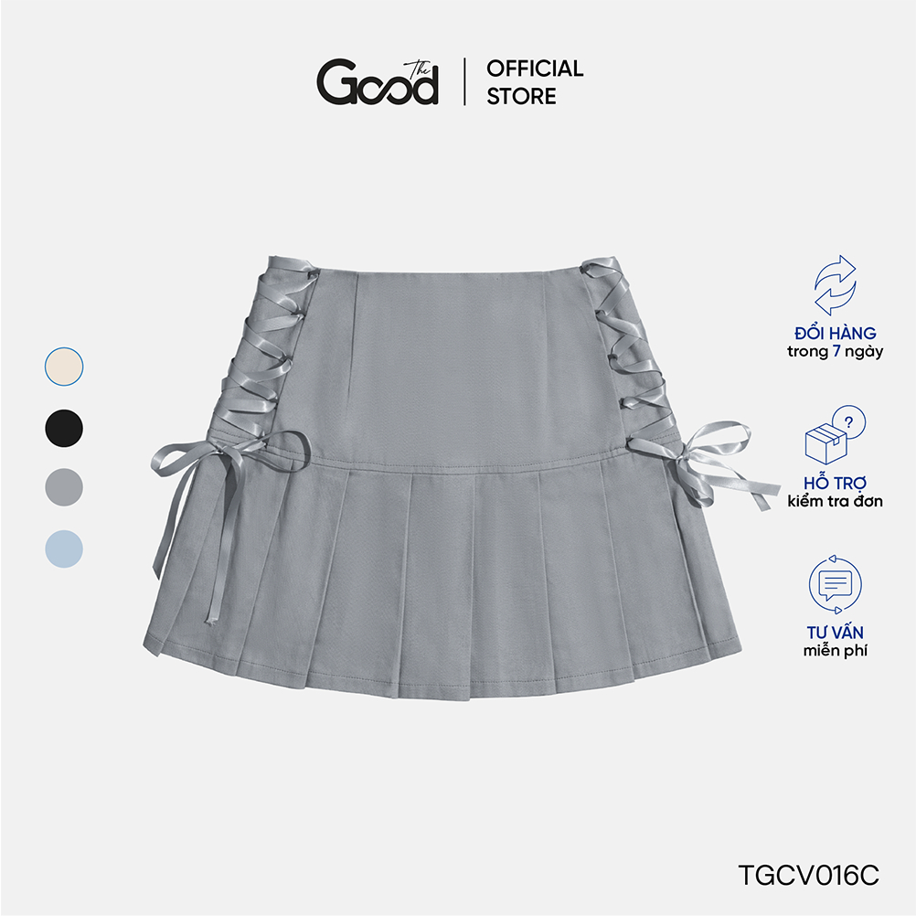 Chân váy Tennis The Good 'Moona Skirt' - xếp ly cách điệu với nơ bên hông
