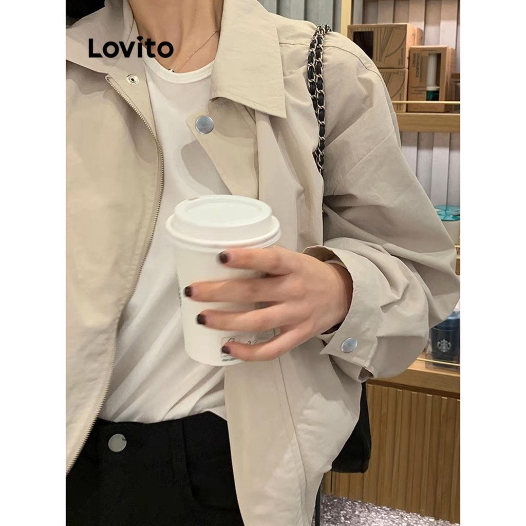 Áo khoác dây kéo Lovito LNA34140