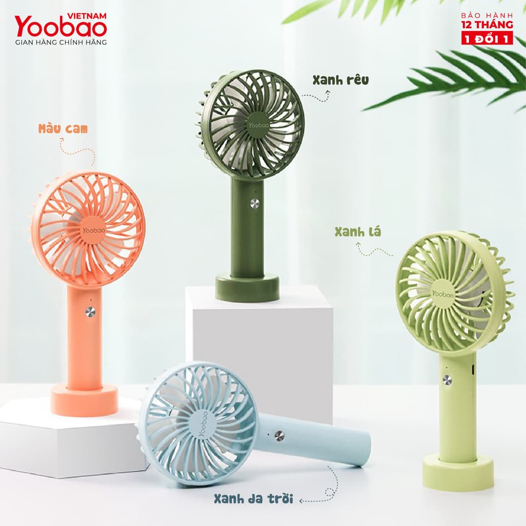 Quạt tích điện Yoobao dạng cầm tay F3