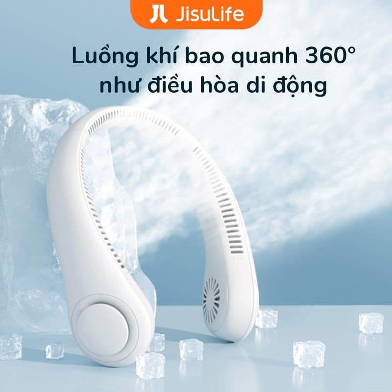 Quạt làm mát đeo cổ Jisulife thiết kế mini không cánh