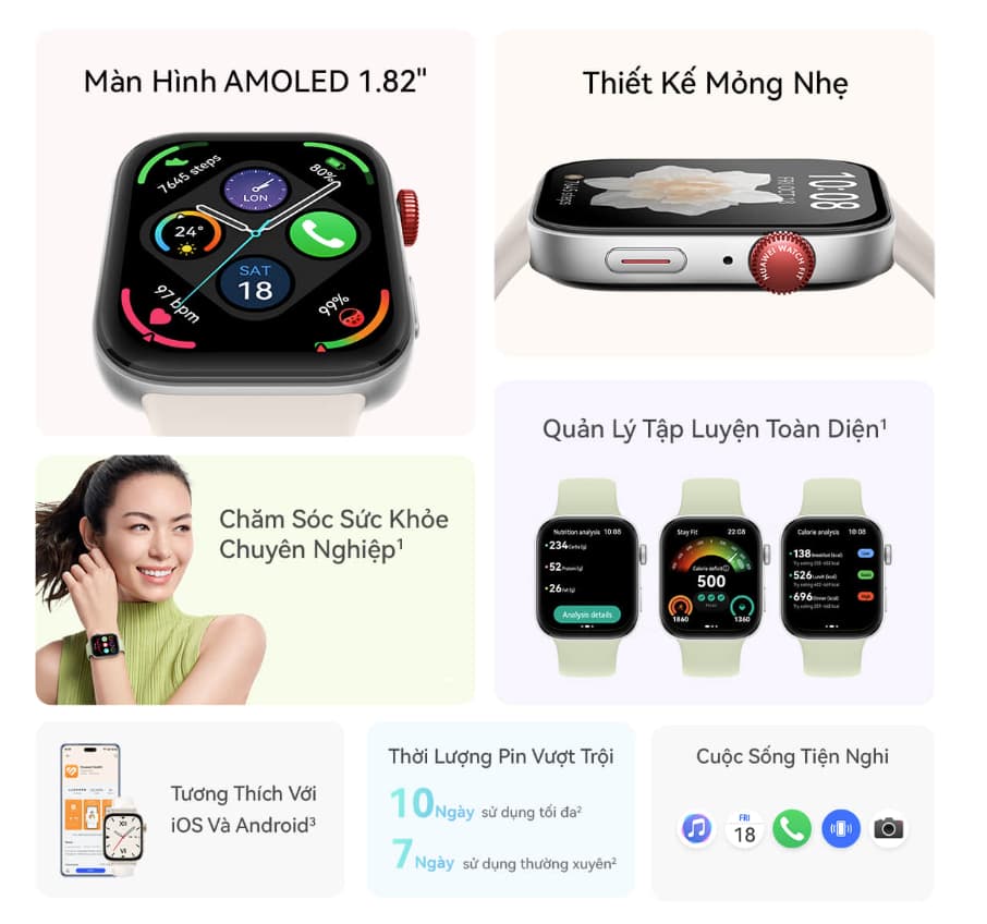 Review Huawei Watch Fit 3 - Sự kết hợp hoàn hảo giữa thiết kế và công nghệ