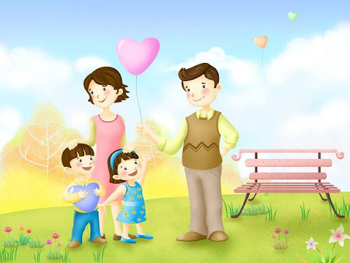 Ba mẹ ôm con trong ngày Quốc tế Thiếu nhi