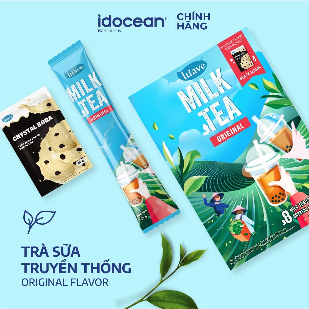 Hình ảnh các loại trân châu và bột trà sữa Lúave