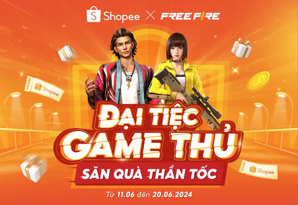 Shopee x Free Fire: Đại tiệc game thủ, đăng nhập săn quà thần tốc